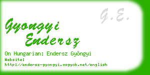gyongyi endersz business card